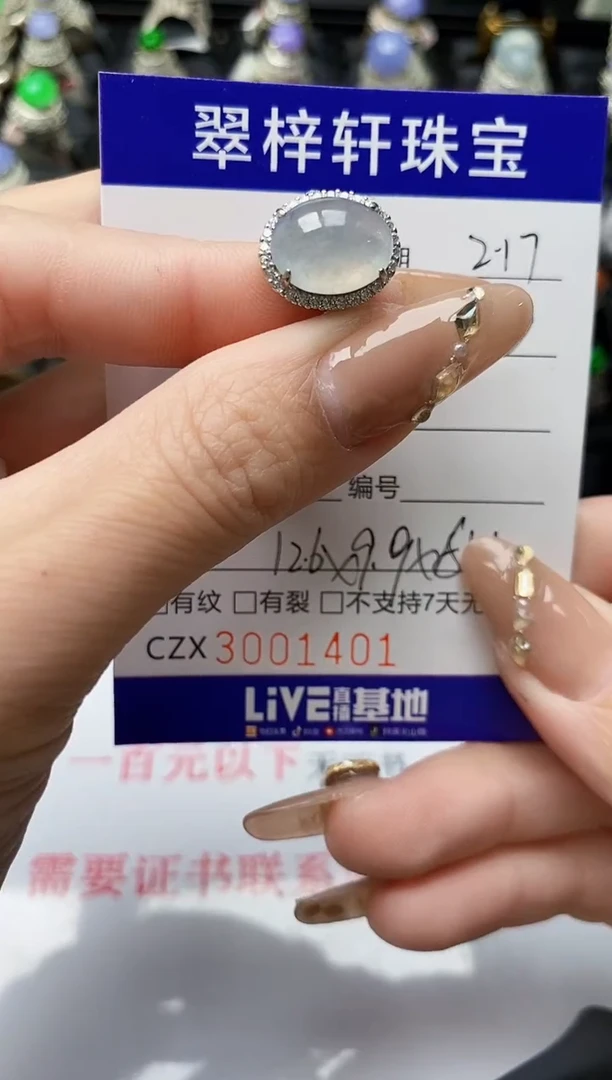 【闪购商品】翡翠戒指银S925镶嵌/1401