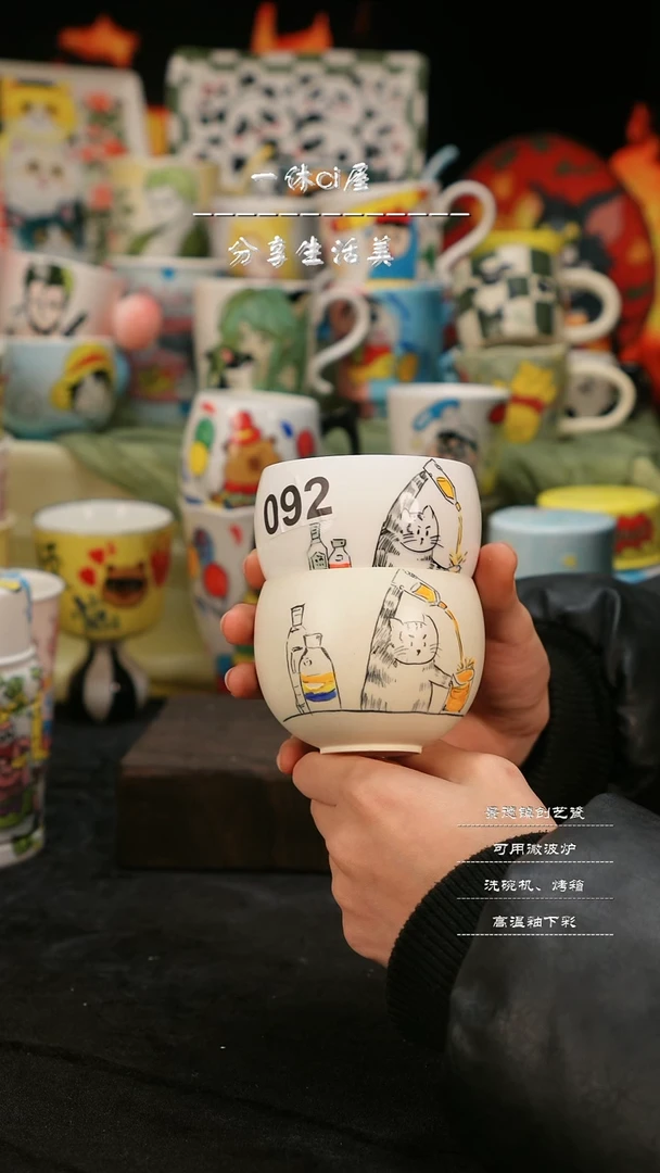 【闪购商品】摆件亲工手绘陶瓷-