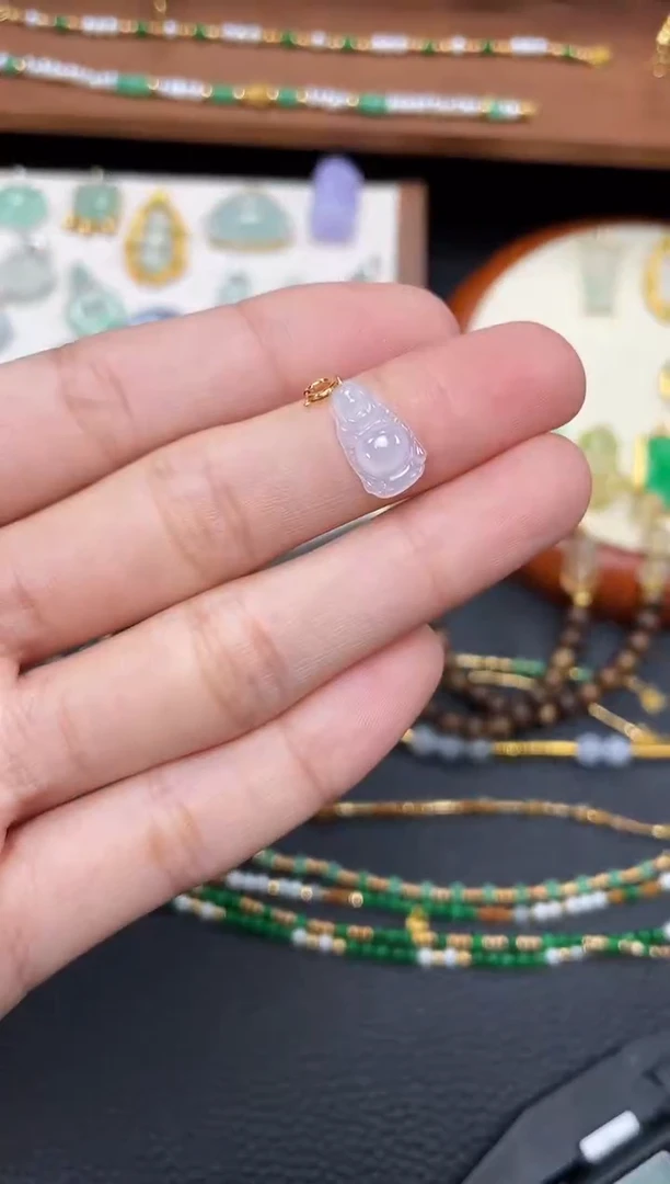 【闪购商品】翡翠吊坠(不含链)18K金镶嵌一个  JK163