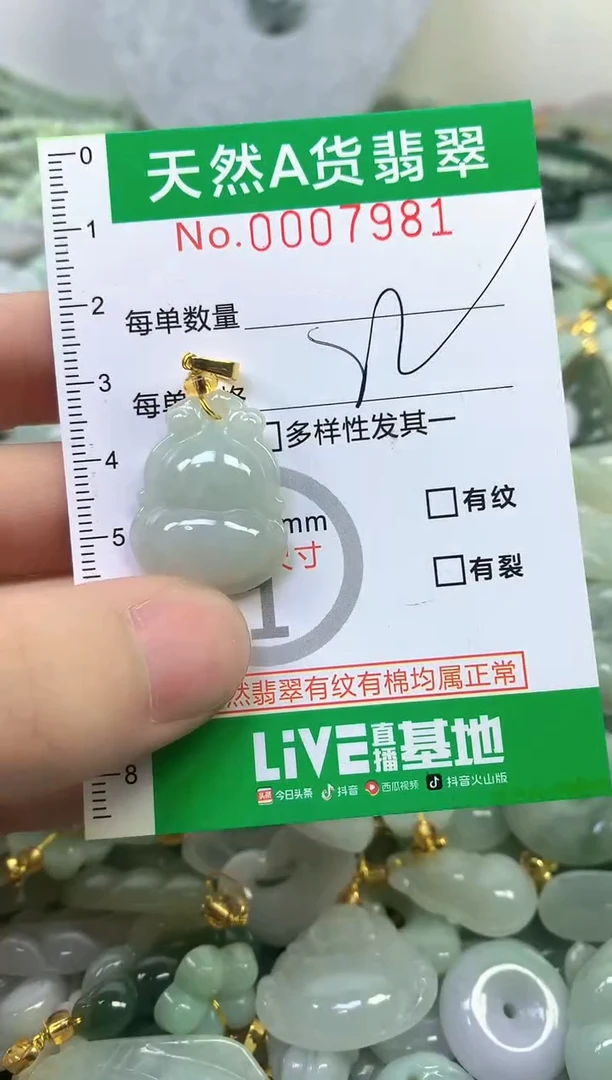 颈饰未镶嵌翡翠a货翡翠