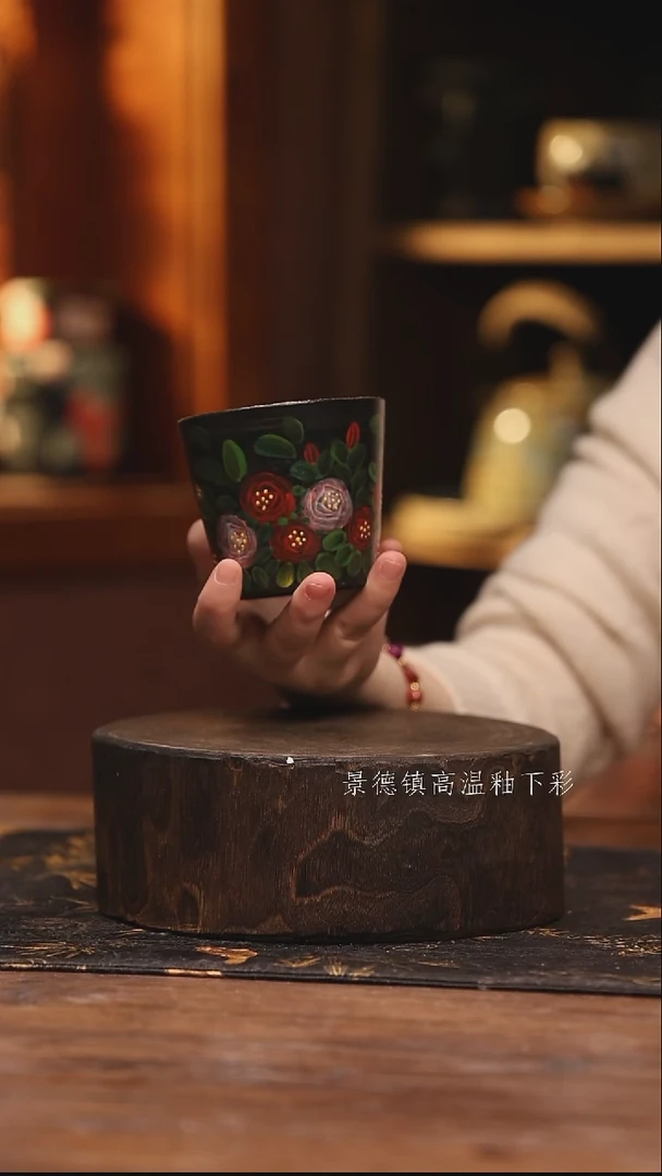 陶瓷景德镇高温釉下手绘陶瓷@L035@