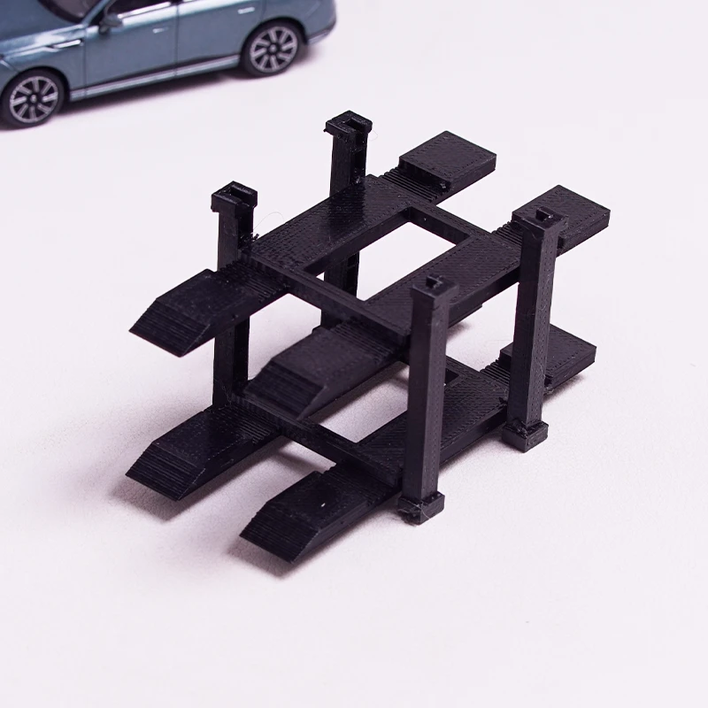 1：64小比例车模收纳架合金汽车模型桌面停车场摆件风火轮车模车架