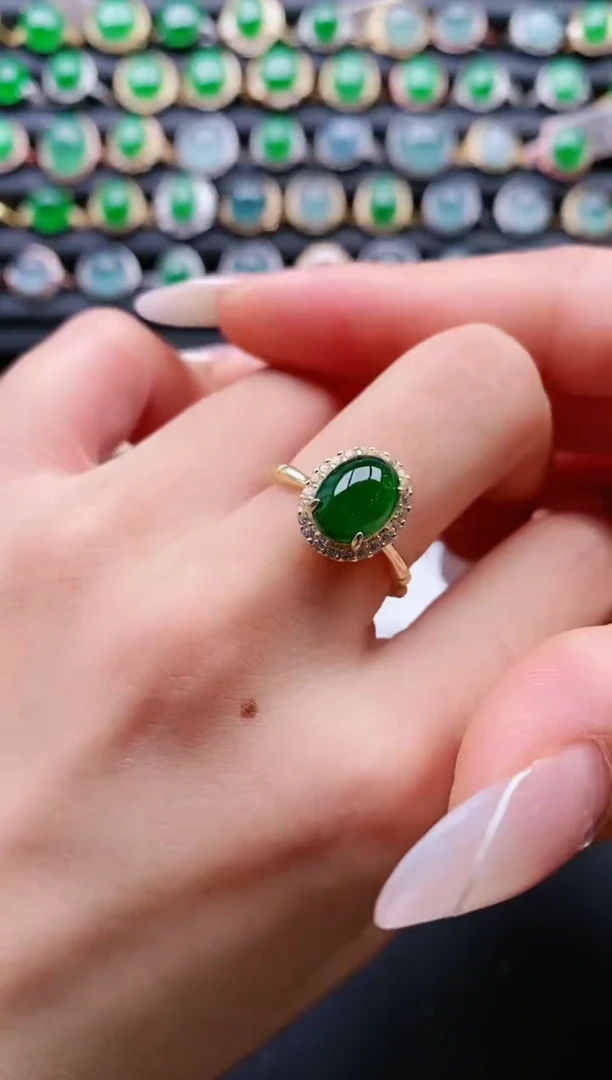 【闪购商品】翡翠戒指银S925镶嵌1111111