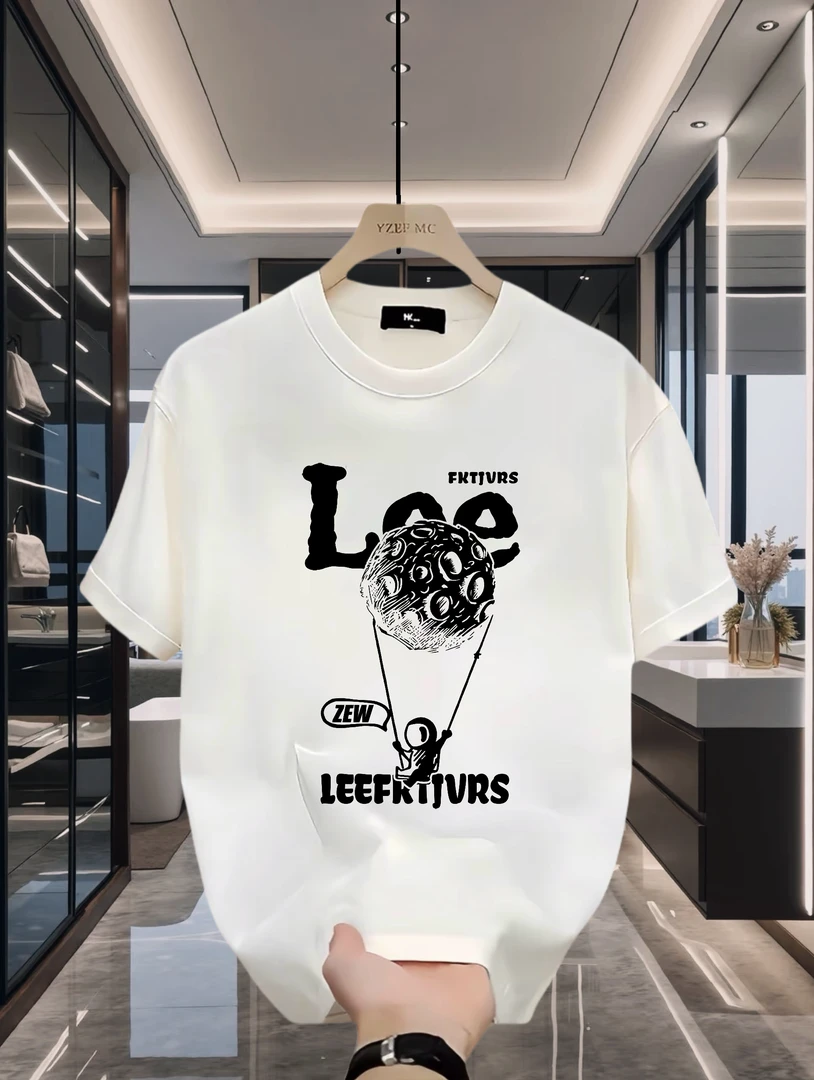 潮牌2025夏季爆款男士纯棉短袖T恤休闲百搭轻奢高档体恤百搭上衣T