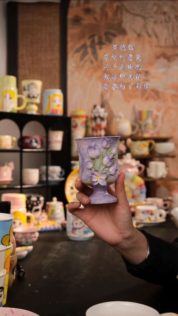 摆件陶旺的可以手工手绘设计师款