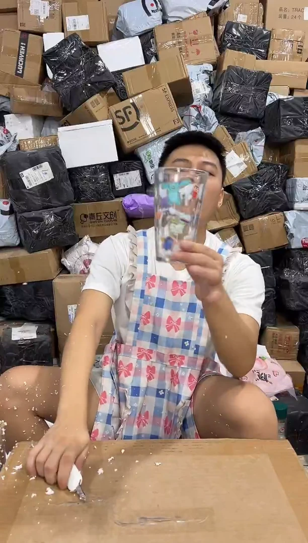 瓷片皮克斯合集玻璃水杯