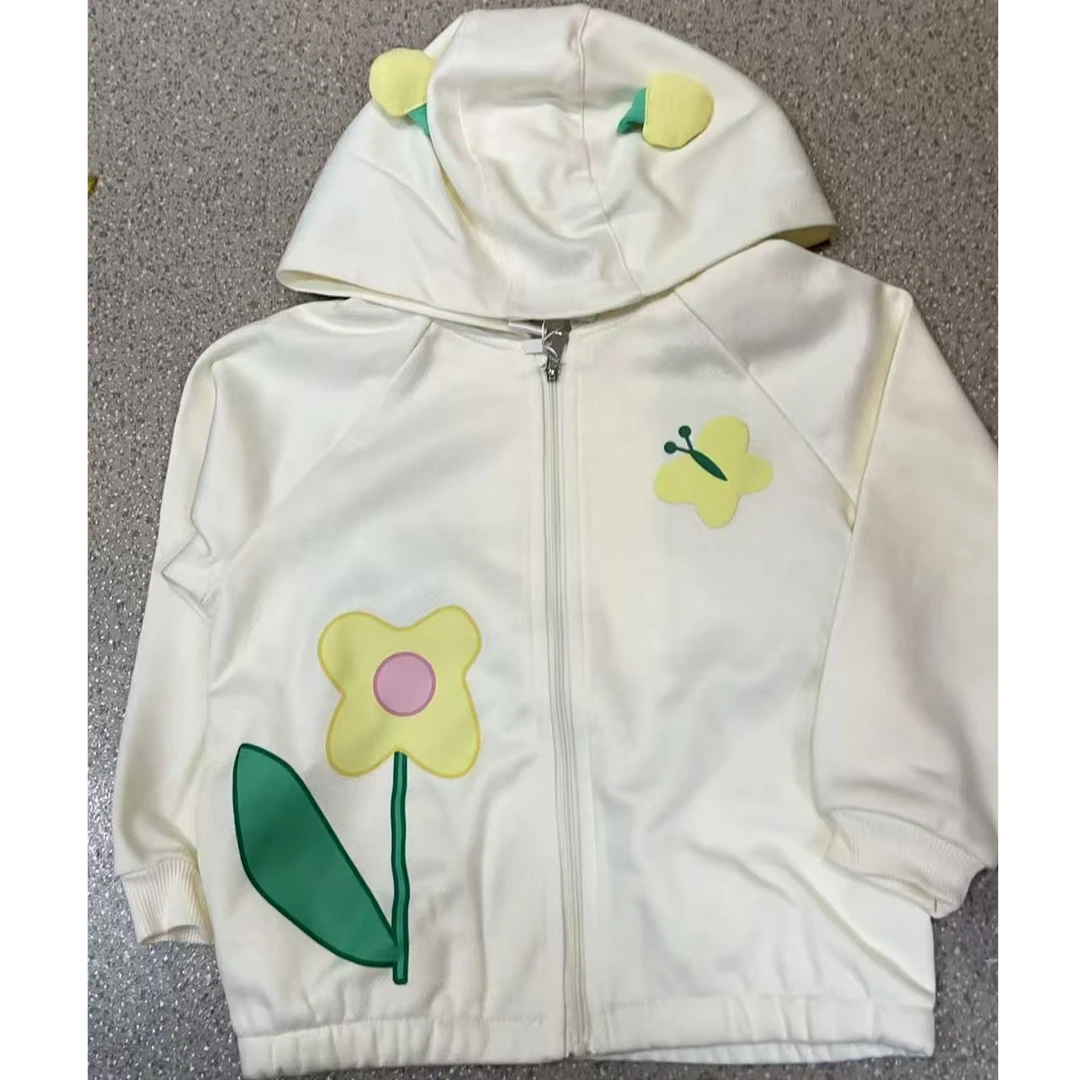 【直播间】米色蝴蝶小花外套