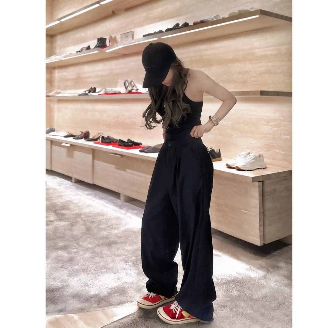 AMAZING IN | 羊毛 | 高密松紧腰直筒休闲裤女A250415-ZE-98583