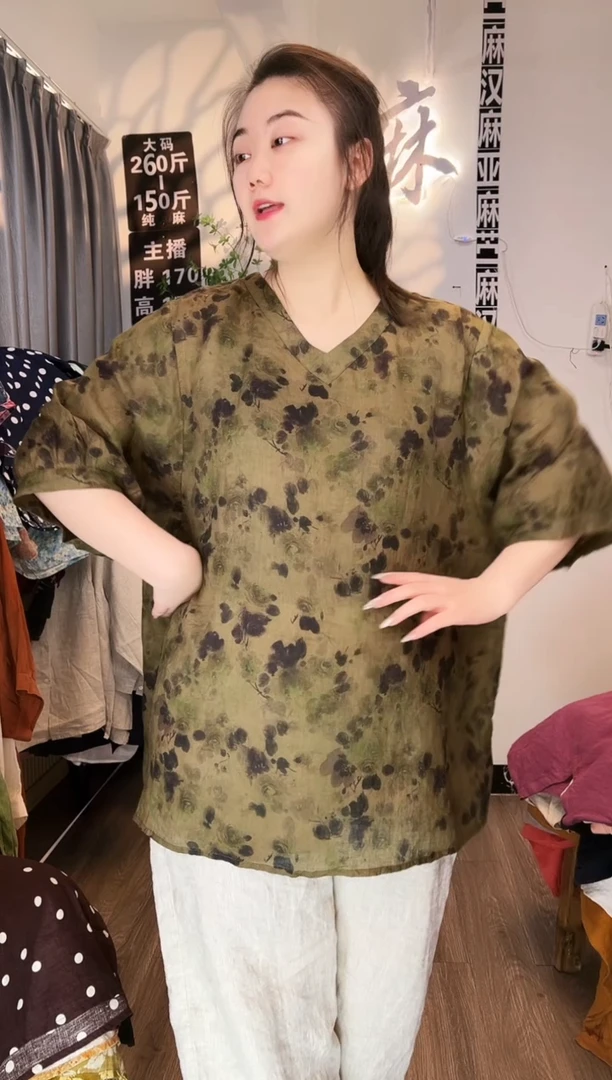 亚麻汉麻苎麻大码女装。