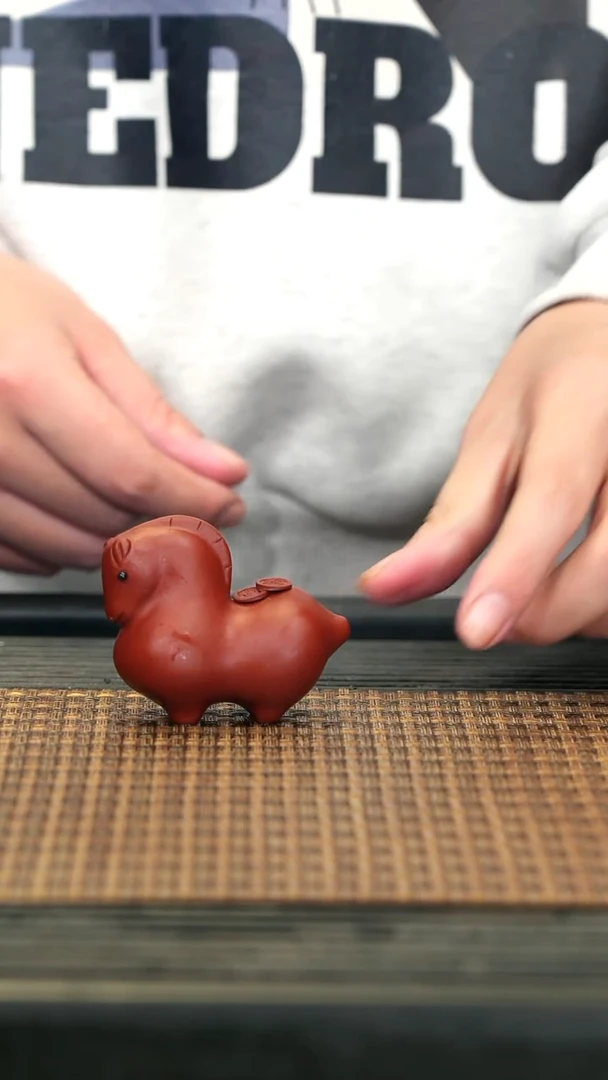 【闪购商品】紫砂茶壶36唐马 朱泥