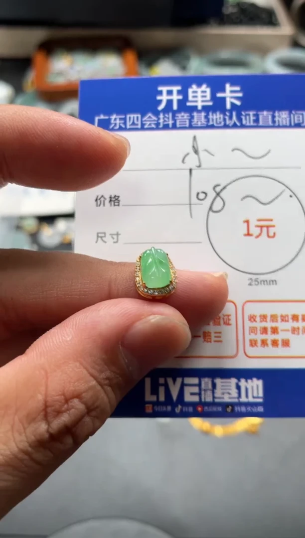 颈饰未镶嵌翡翠小*斯挂件