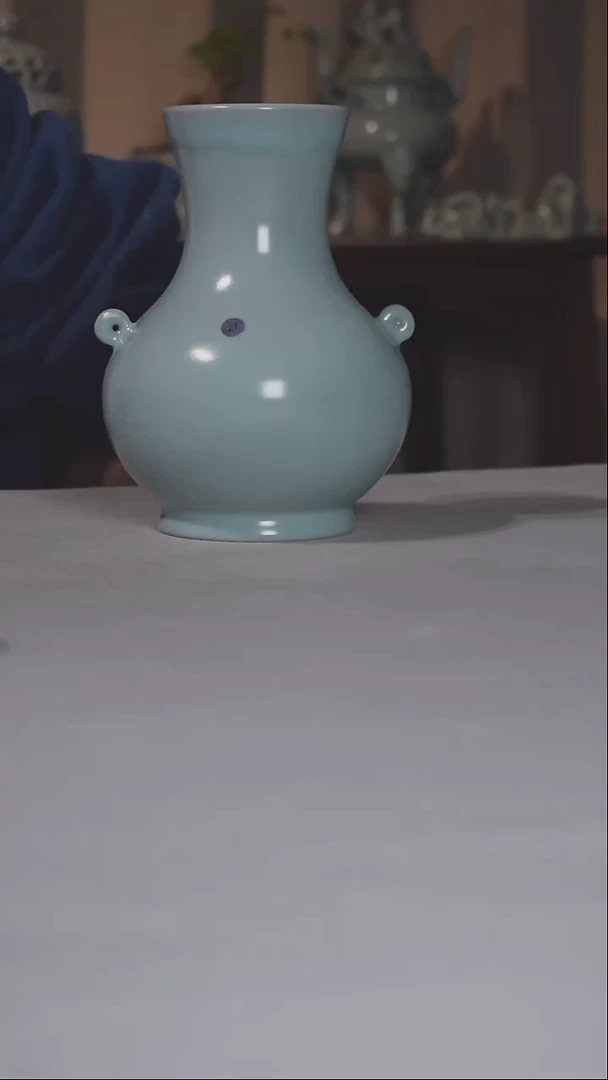汝瓷27号微瑕双系圆壶