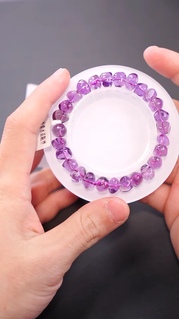 【闪购商品】水晶单圈未镶嵌Q081巴西紫水晶随型单圈