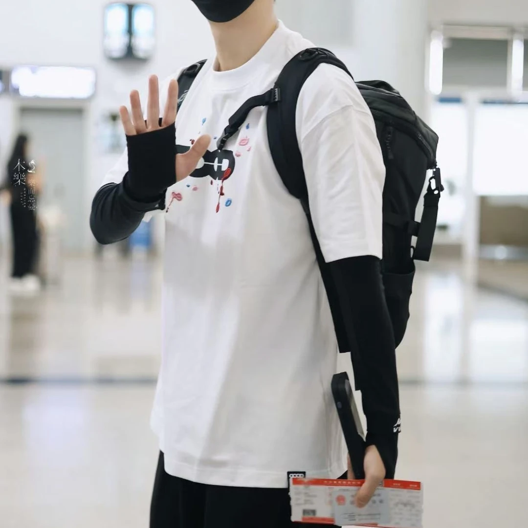 【老白汪苏泷同款】GOODBRAND 彩色泼墨刺绣宽松圆领短袖T恤男女