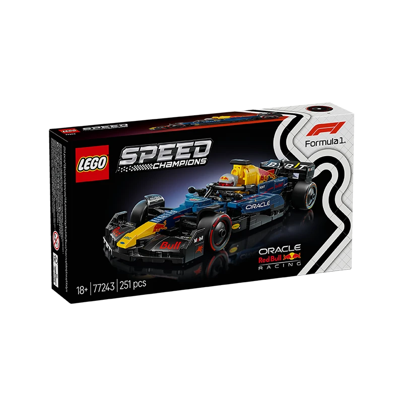 【压盒】LEGO乐高超级赛车77243红牛车队RB20 F1赛车积木玩具礼物