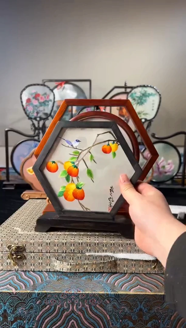 刺绣纯手工非遗苏绣双面绣摆件