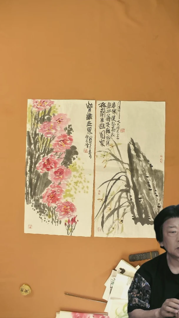 国画温德志老师  禅意小品  2张