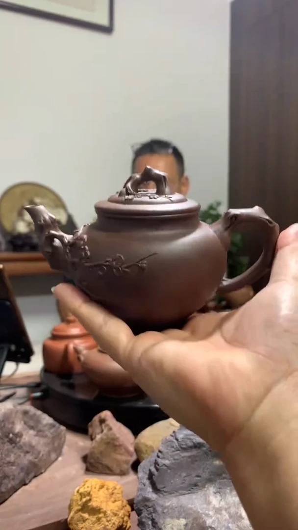 茶壶紫砂半手原矿紫泥报春壶260CC