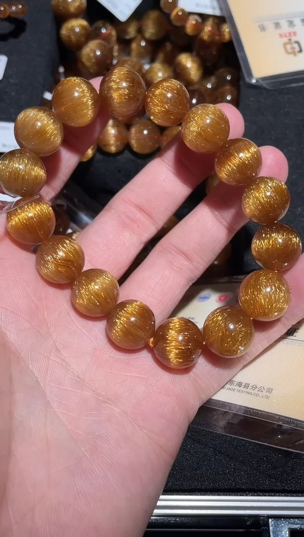 未镶嵌手链水晶升**咪单圈发晶A14.5