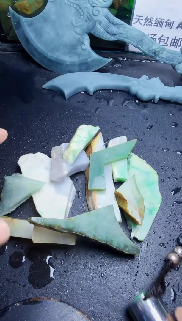 颈饰未镶嵌翡翠误***m天然翡翠048