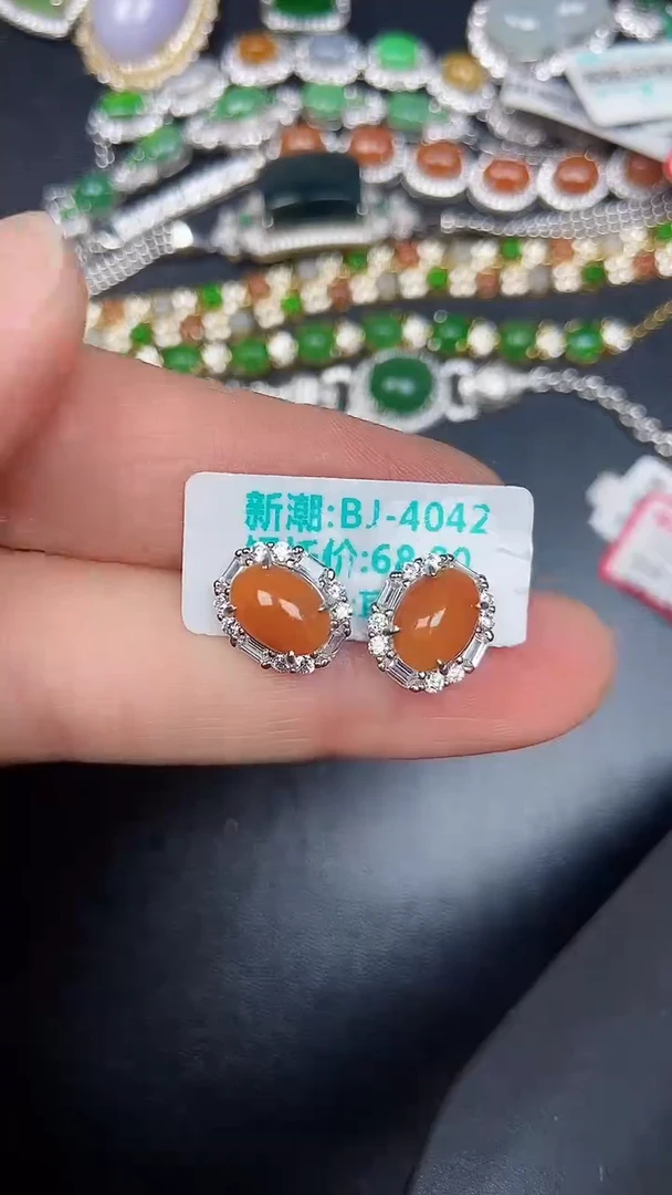 银S925镶嵌戒指翡翠6500
