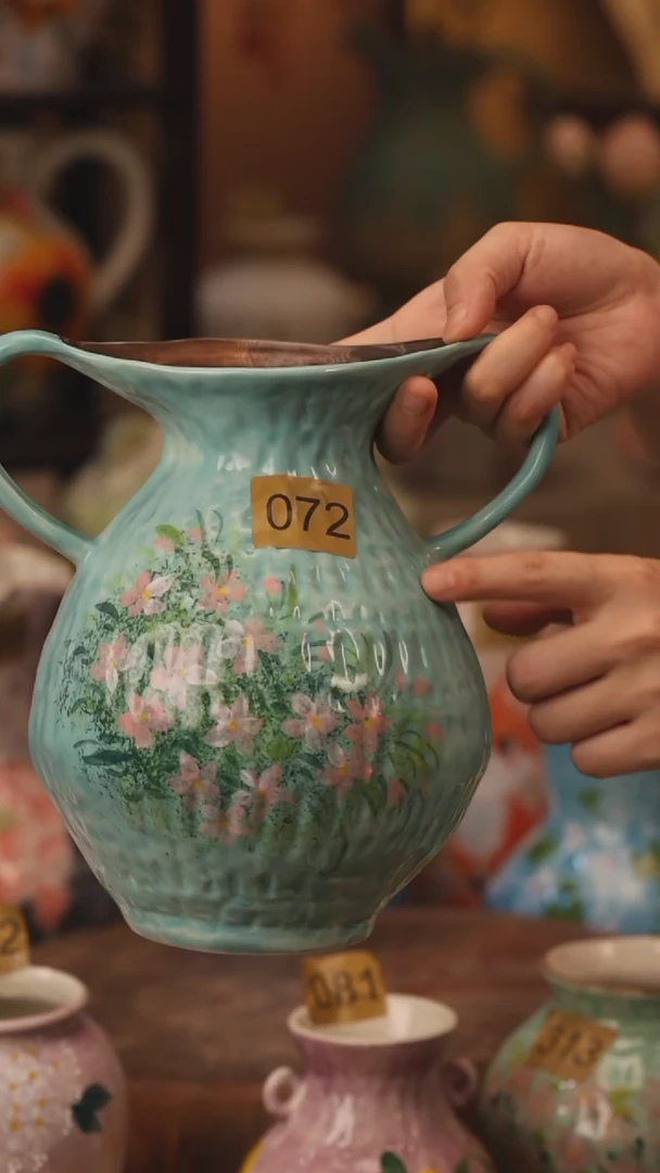 陶瓷072景德镇设计师手作花器摆件侘寂风