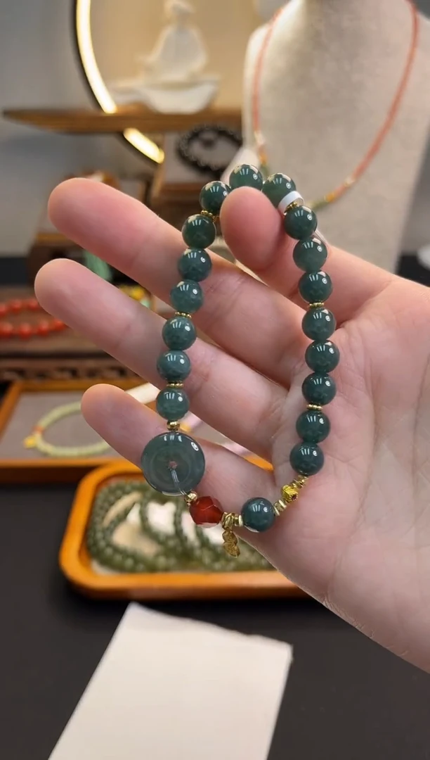 未镶嵌手链翡翠货号1454