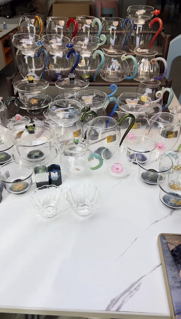 手工艺品玻璃禾器乐妍一对装