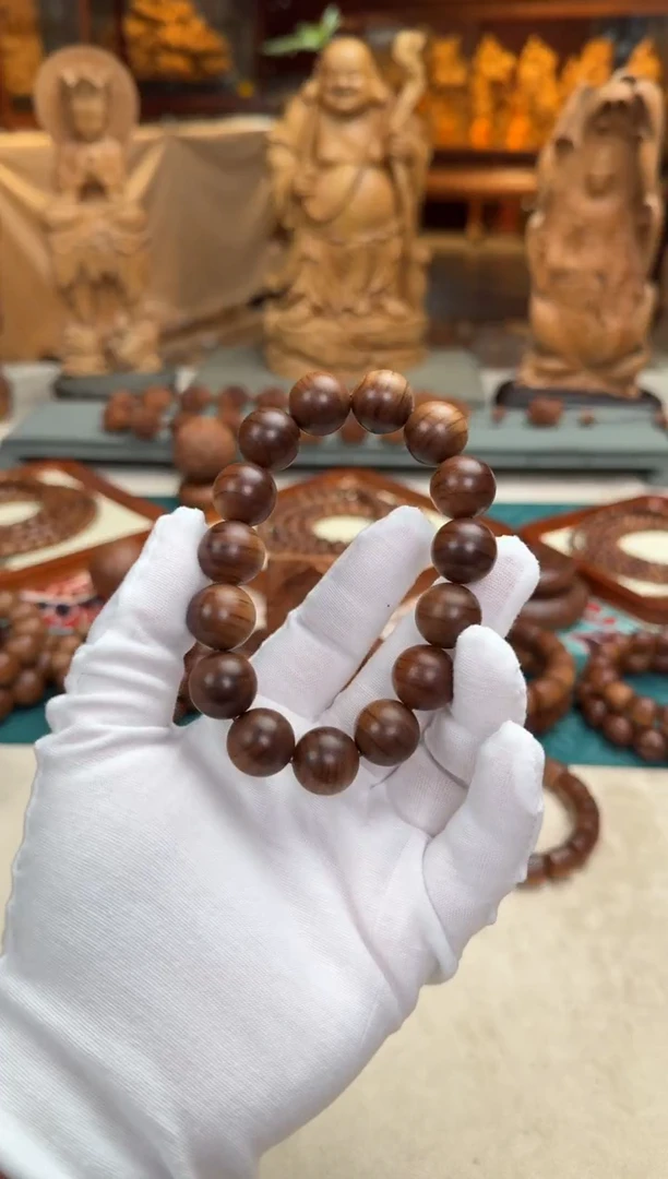 檀香木手串/手链1.5横纹沉水单圈 印度老山檀香