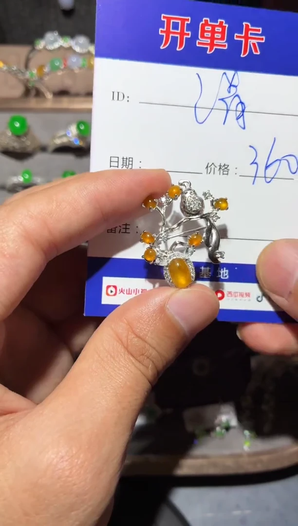 颈饰银S925镶嵌翡翠清* 清一