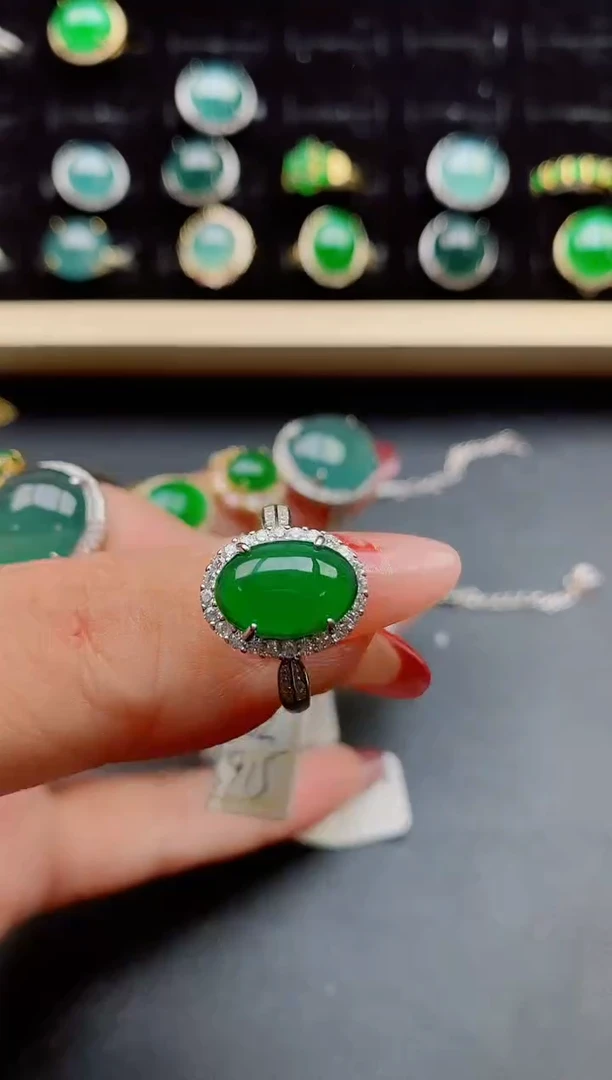 【闪购商品】翡翠戒指银S925镶嵌1321321