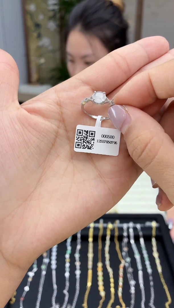 银S925镶嵌戒指翡翠1111111