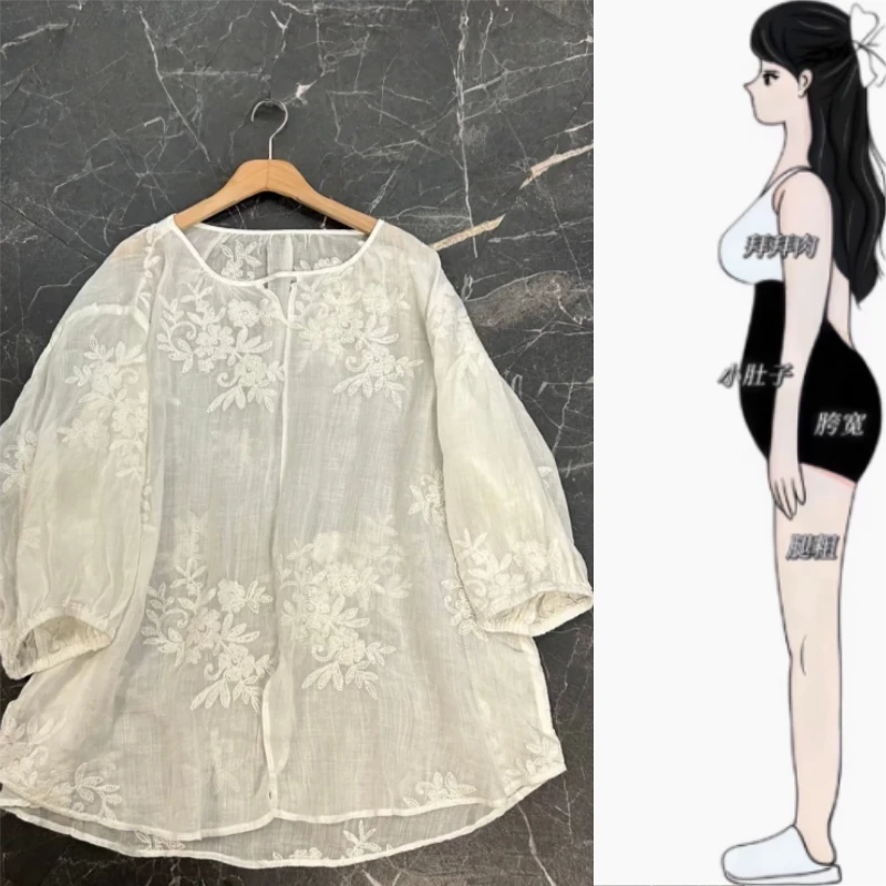 早秋新款时尚舒适透气洋气减龄高级感薄款松弛感穿搭圆领套头上衣