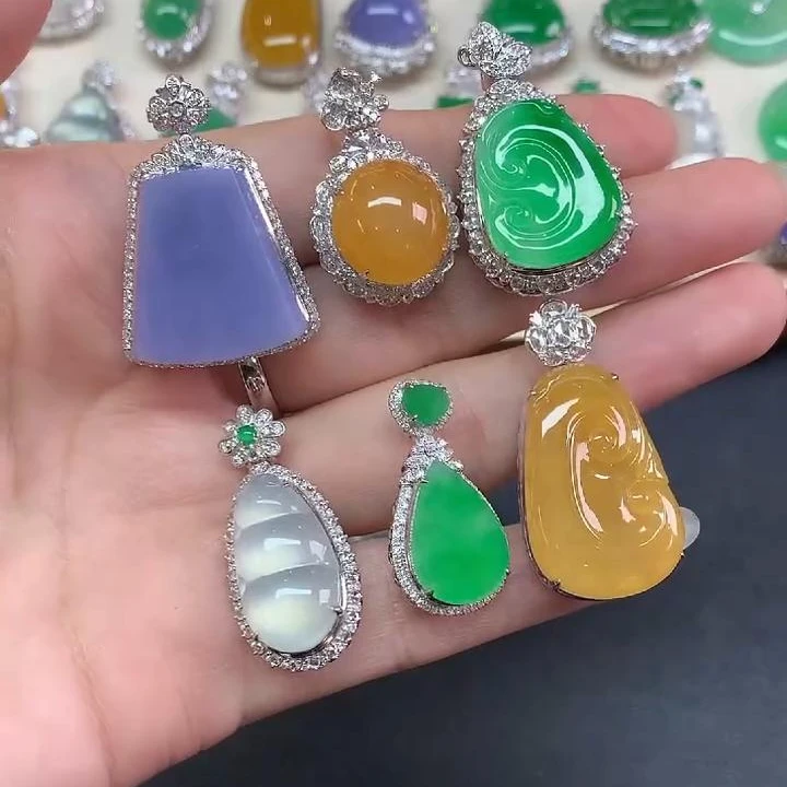 【彩虹盘】翡翠-18K金镶嵌-多样性发一件-XHM005|CXQ21