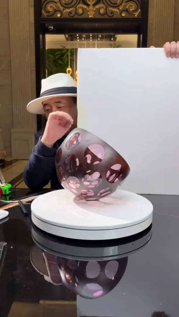 【闪购商品】摆件AJ1011055铁锈金红果碗