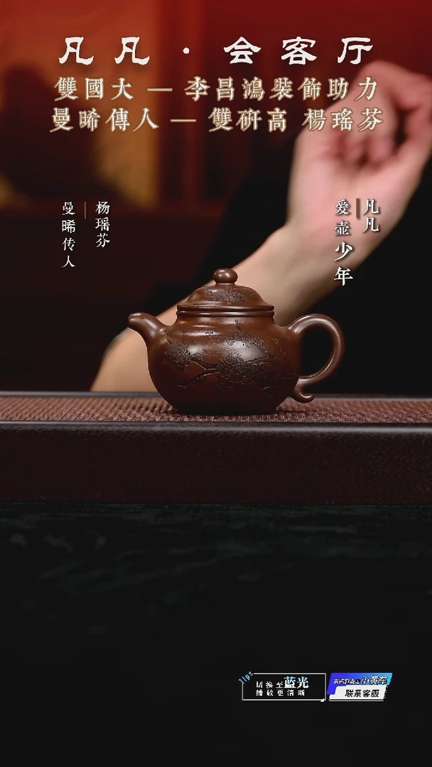 茶壶紫砂HX杨瑶芬49 莲子 昌鸿刻紫泥300cc