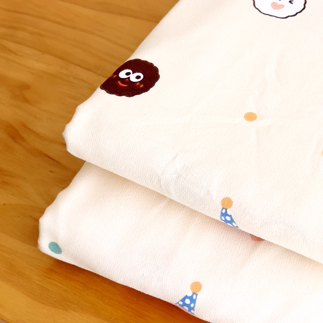 【京かわ会社】磨毛双层纱枕套一对装52*78cm笑脸