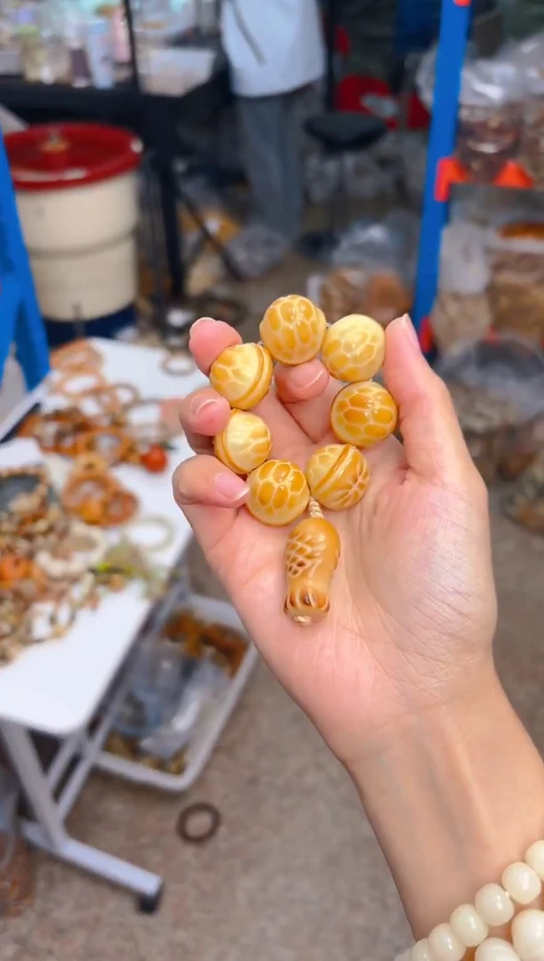 吊坠菩提根/象牙果富甲天下手捻  黄色