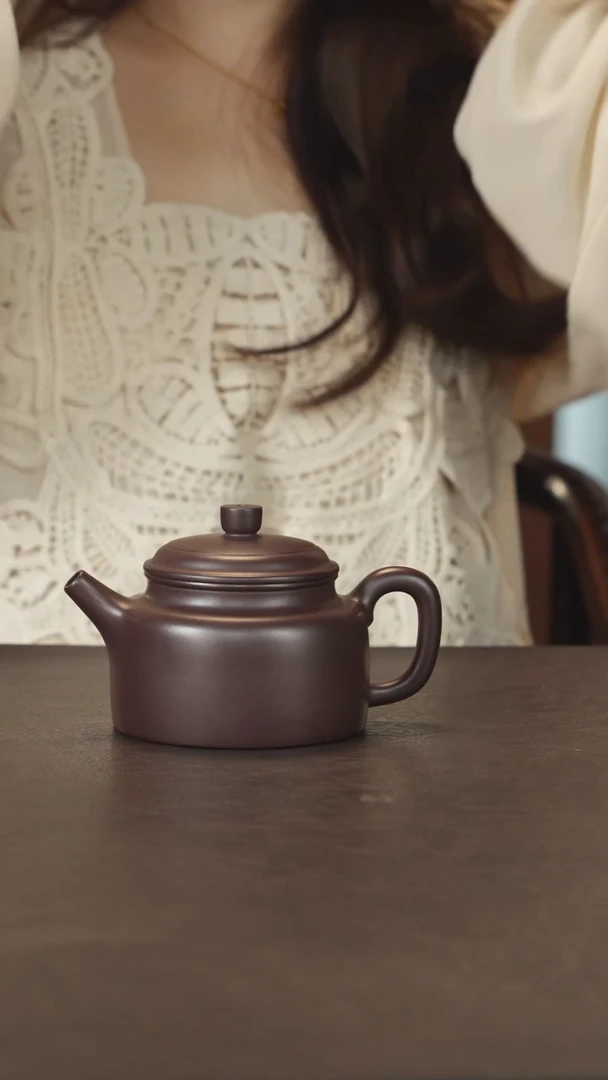 茶壶紫砂范敬荣老紫泥德钟约250cc