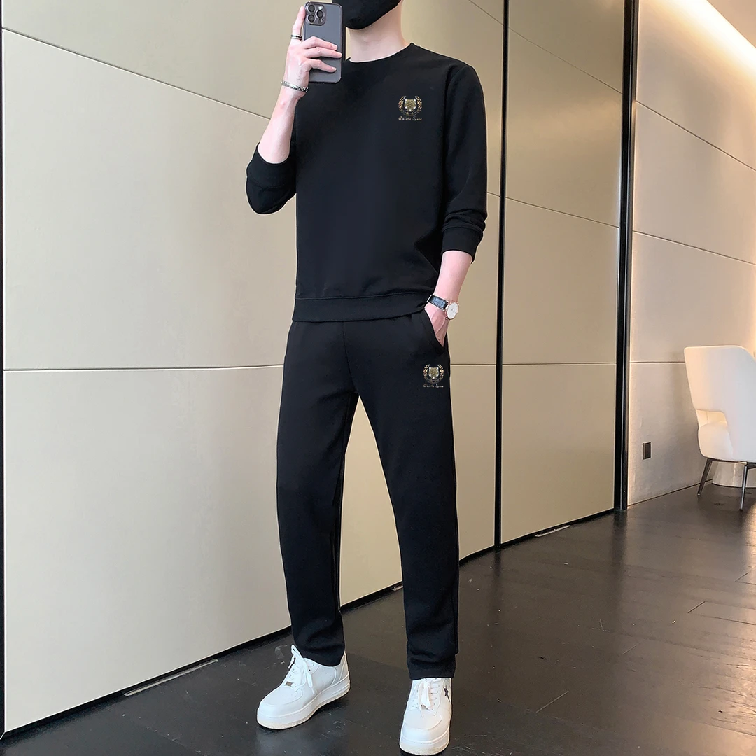 男装2025新款春秋一整套运动服休闲套装高档帅气男士卫衣