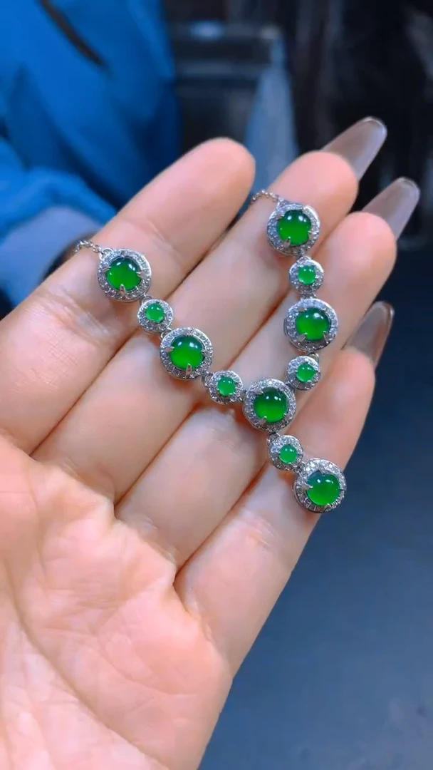 【闪购商品】翡翠套链未镶嵌0800073944多样性发一