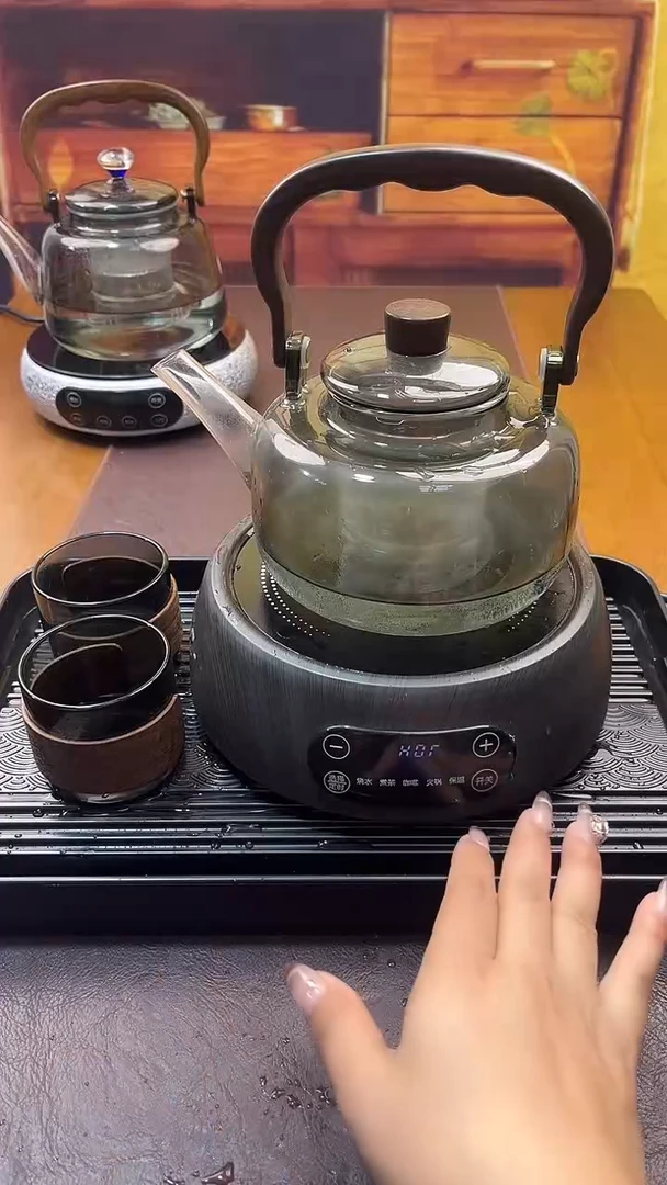 泽茗堂泽茗堂木纹+烟灰福韵壶+2个卡扣杯+茶盘