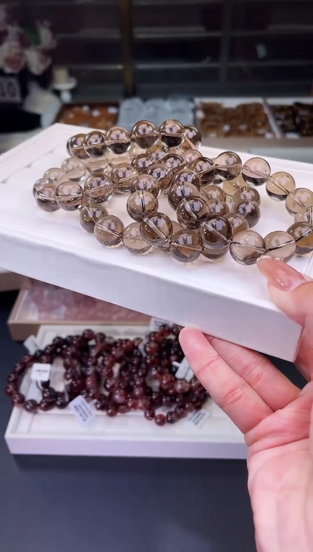 【闪购商品】水晶/未镶嵌茶晶手串16mm