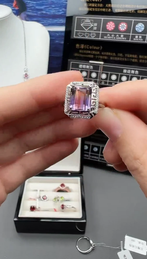 银S925镶嵌戒指水晶64