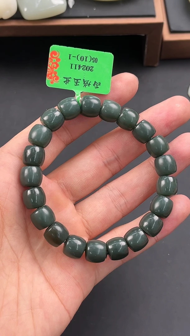 手串未镶嵌和田玉和田青玉直切手串卡10微色差