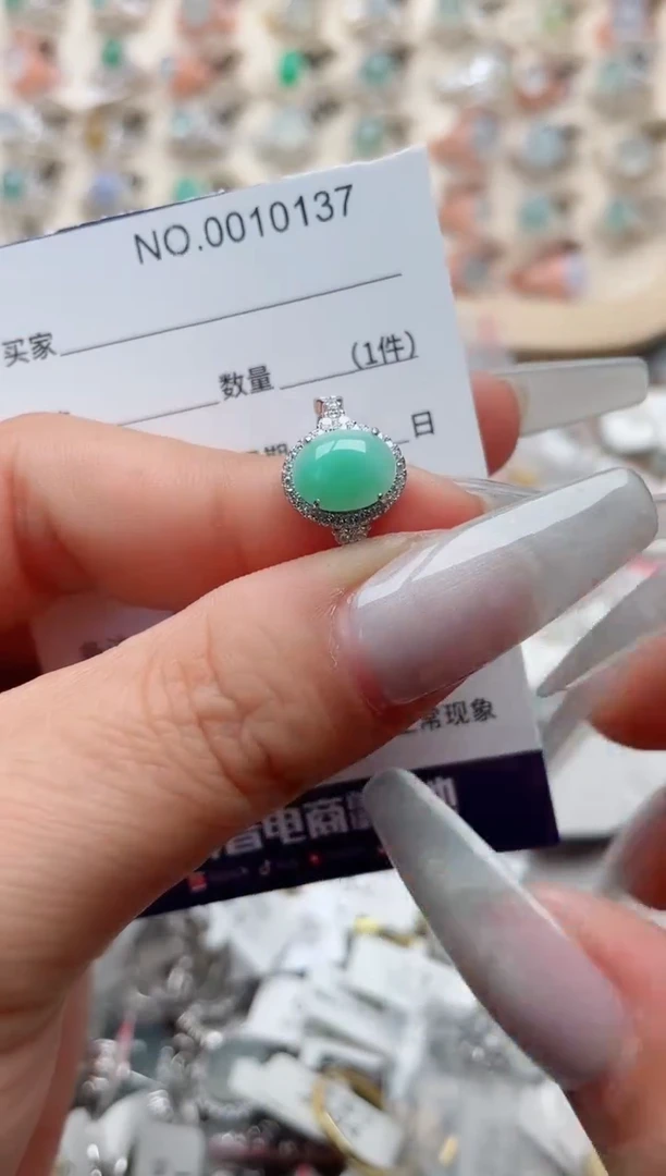 【闪购商品】翡翠戒指银S925镶嵌、