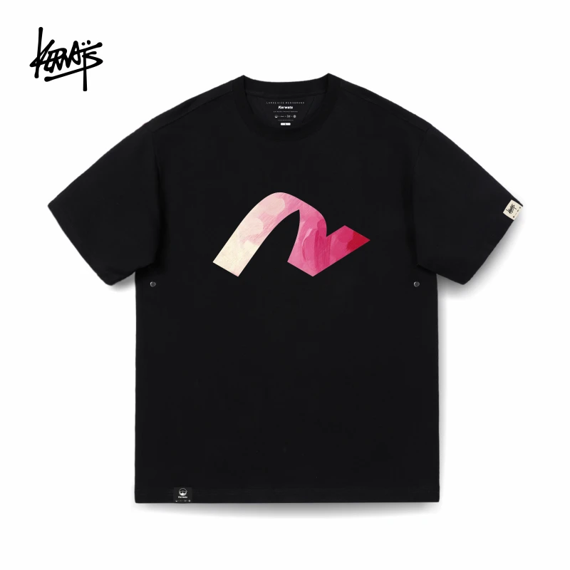 【KERWATS/可维斯品牌】潮流涂鸦字母n印花短袖T恤男女落肩oversize