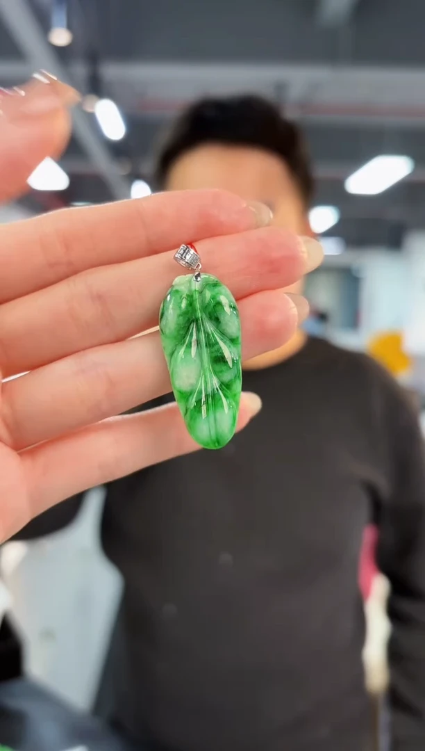 【闪购商品】翡翠颈饰18K金镶嵌缅料A货/支持复检/一件