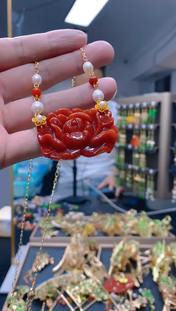 【闪购商品】翡翠耳饰合金0110翡翠锁骨链