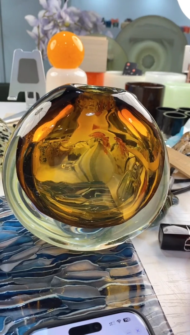 【闪购商品】琉璃慕忆家花瓶微瑕